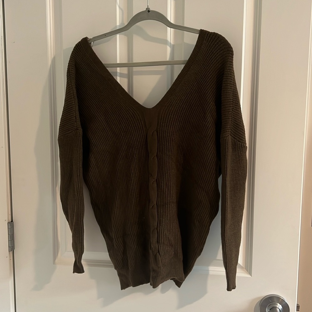 Olive green sweater